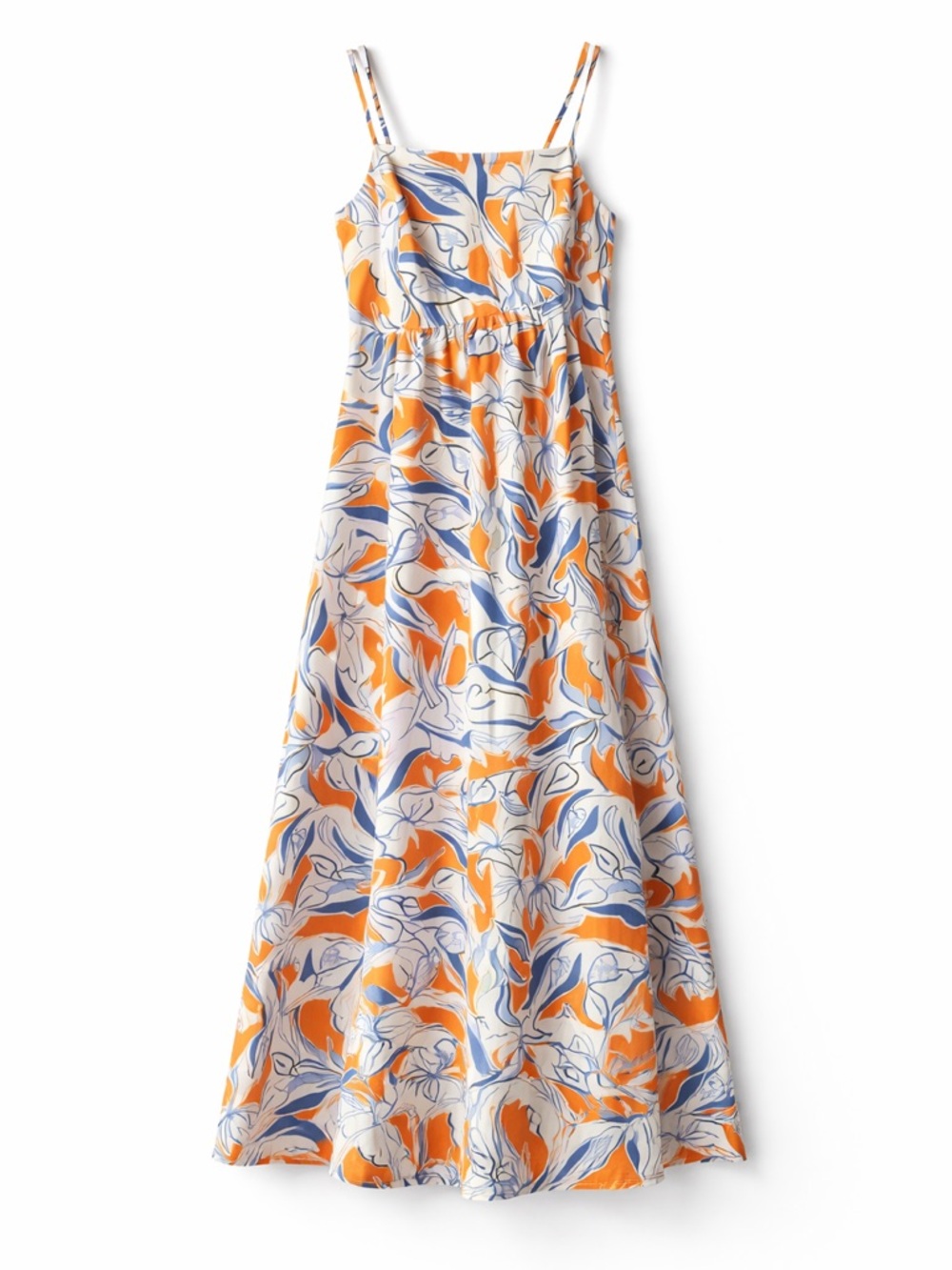 UNITED COLORS OF BENETTON Abstract Midi Dress Strappy Summer